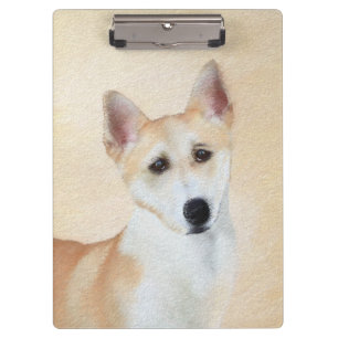 Carpeta De Pinza Pintura canaense de perro - Arte original de perro