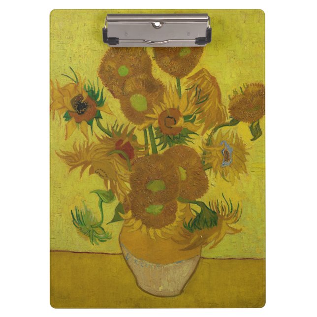 Carpeta De Pinza Pintura de 15 girasoles de Vincent Van Gogh (Anverso)