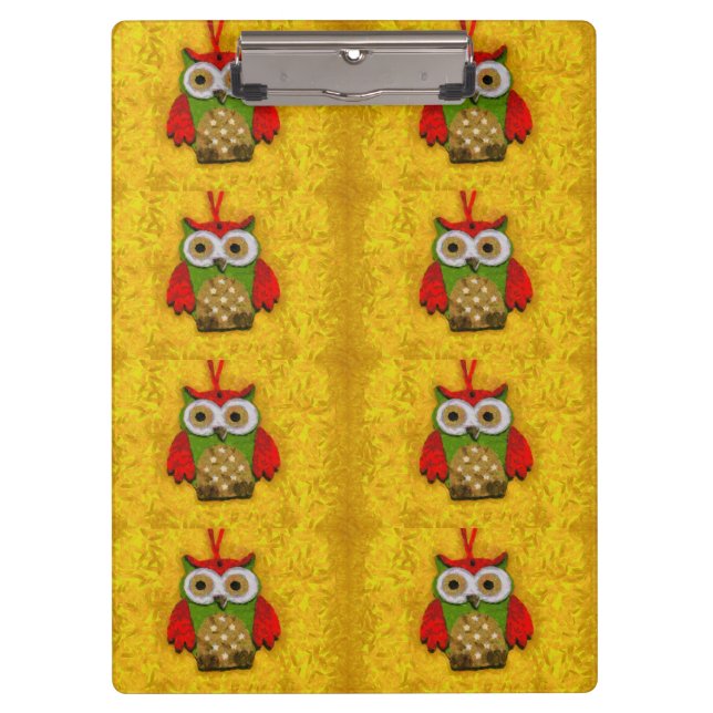 Carpeta De Pinza Pintura de búho (Anverso)