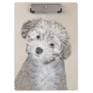 Carpeta De Pinza Pintura de cachorro habanesa - Arte de perro origi