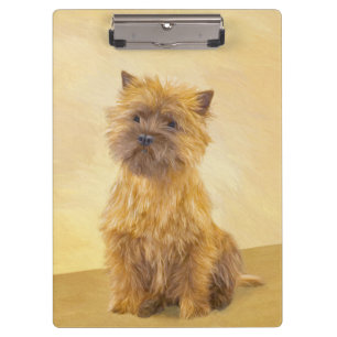Carpeta De Pinza Pintura de Cairn Terrier - Arte Perro Original.