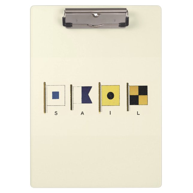 Carpeta De Pinza Pintura de cuatro banderas con vela escrita debajo (Anverso)