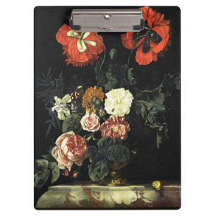 Carpeta De Pinza Pintura de época con vida con flores