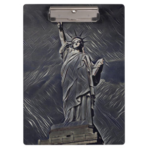 Carpeta De Pinza Pintura de la estatua de la Libertad