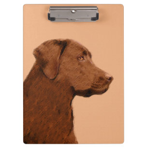 Carpeta De Pinza Pintura de Labrador Recuperador (Chocolate) - Arte