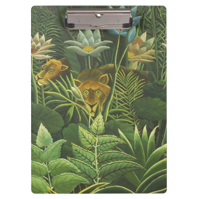 Carpeta De Pinza Pintura de león de la selva tropical de Rousseau (Anverso)
