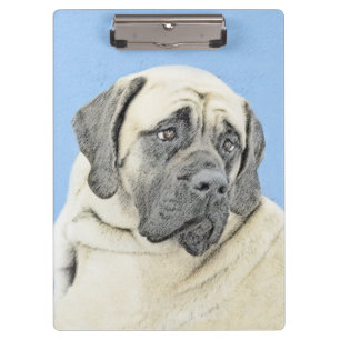 Carpeta De Pinza Pintura de malvado inglés (Fawn) - Arte de perro o