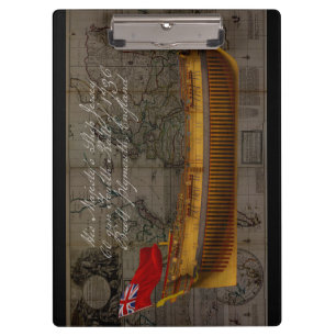 Carpeta De Pinza Pintura de perfil del barco Jersey
