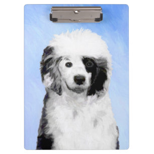 Carpeta De Pinza Pintura de perro de agua portuguesa - Arte origina