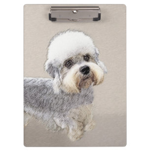 Carpeta De Pinza Pintura de Terrier Dandie Dinmont Arte Original de