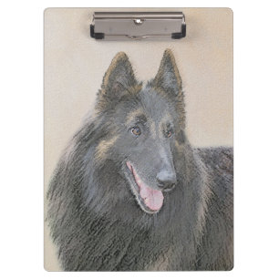 Carpeta De Pinza Pintura de Tervuren Belga - Arte Original de Perro