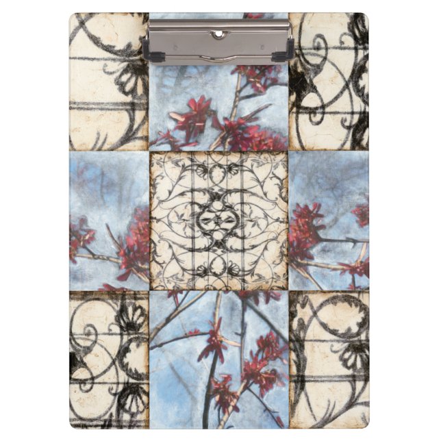 Carpeta De Pinza Pintura de trabajo en panel abstracto (Anverso)