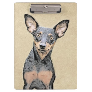 Carpeta De Pinza Pintura en miniatura de Pinscher Cute arte origina