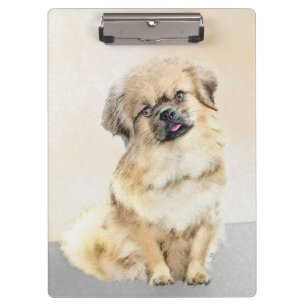 Carpeta De Pinza Pintura española tibetana - Arte de perro original