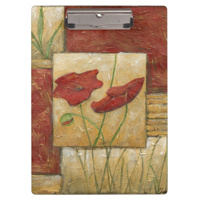 Carpeta De Pinza Pintura floral con los movimientos visibles del (Anverso)