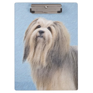 Carpeta De Pinza Pintura Havanesa (plateada) - Arte de Perro Origin