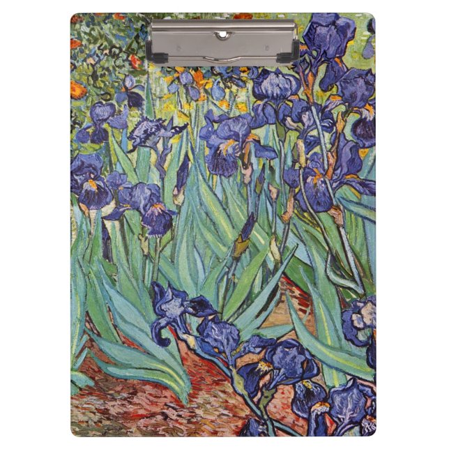 Carpeta De Pinza Pintura impresionista de Van Gogh Irises (Anverso)