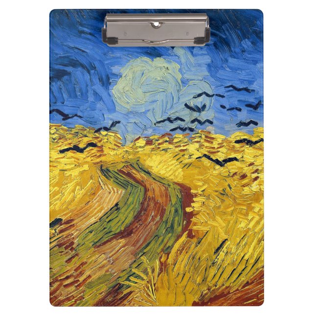 Carpeta De Pinza Pintura impresionista de Van Gogh Wheat Fields (Anverso)