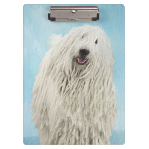 Carpeta De Pinza Pintura Komondor - Arte Perro Original Cuto