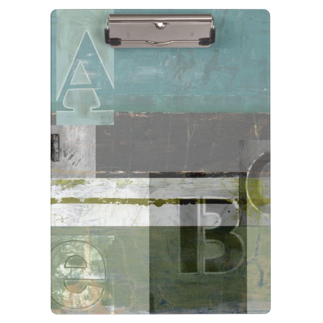 Carpeta De Pinza Pintura moderna con letras variadas (Anverso)