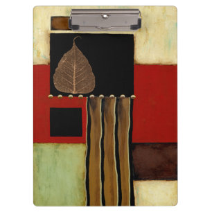 Carpeta De Pinza Pintura multicolora del panel con la hoja de Brown