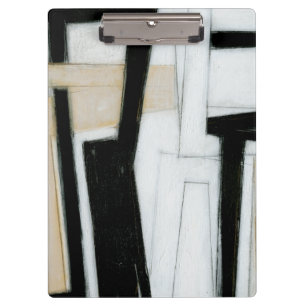 Carpeta De Pinza Pintura negra y blanca abstracta