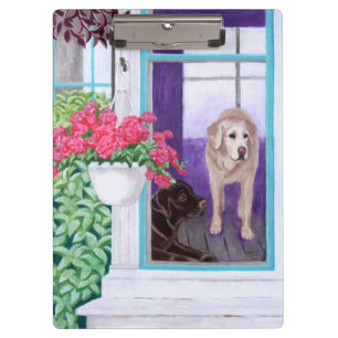 Carpeta De Pinza Pintura perezosa de Labradors de la tarde