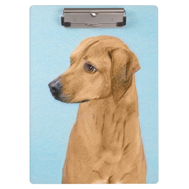 Carpeta De Pinza Pintura Ridgeback Rhodesiana - Arte Perro Original (Anverso)