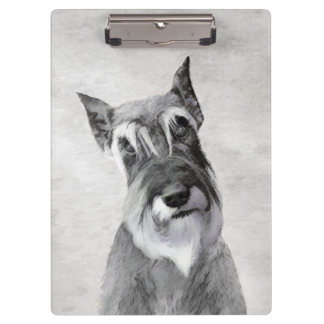 Carpeta De Pinza Pintura Schnauzer (gigante) - Arte de perros (Anverso)