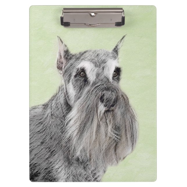 Carpeta De Pinza Pintura Schnauzer (gigante, estándar) - Arte de pe (Anverso)