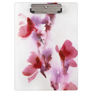 Carpeta De Pinza Pinturas florales abstractas 3 de la acuarela