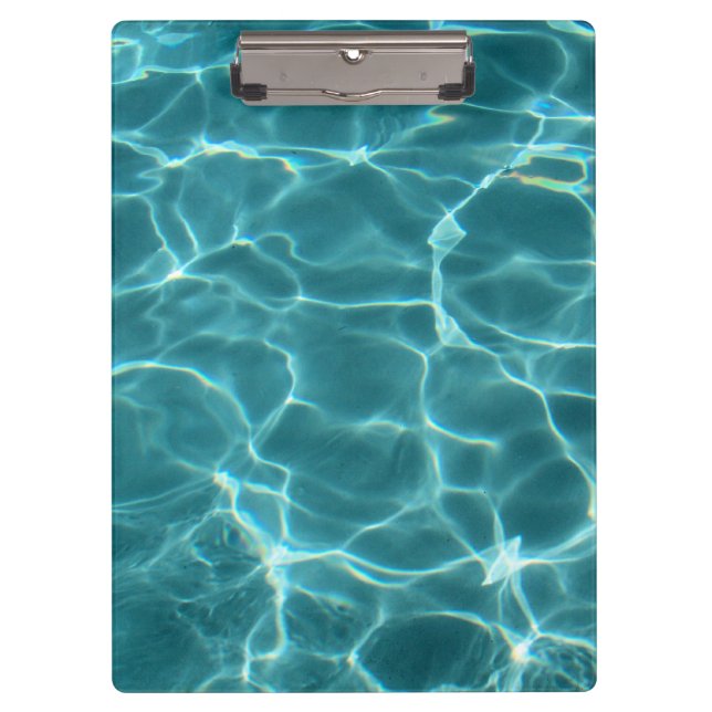 Carpeta De Pinza Piscina Verde azulada Aqua Foto Agua (Anverso)