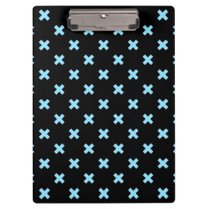 Carpeta De Pinza Pisos cruzados azules sobre negro