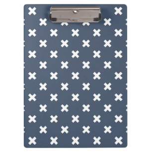 Carpeta De Pinza Pisos cruzados blancos sobre gris-azul