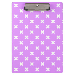 Carpeta De Pinza Pisos de cruz blanca sobre lilac