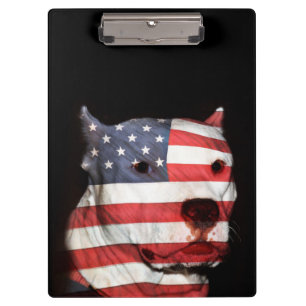 Carpeta De Pinza Pitbull patriótico