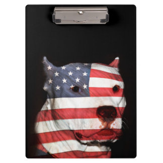 Carpeta De Pinza Pitbull patriótico