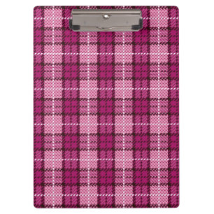 Carpeta De Pinza Pixel Plaid_Magenta-Black