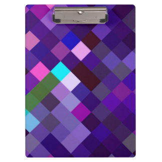 Carpeta De Pinza Pixelated Pattern - Purple