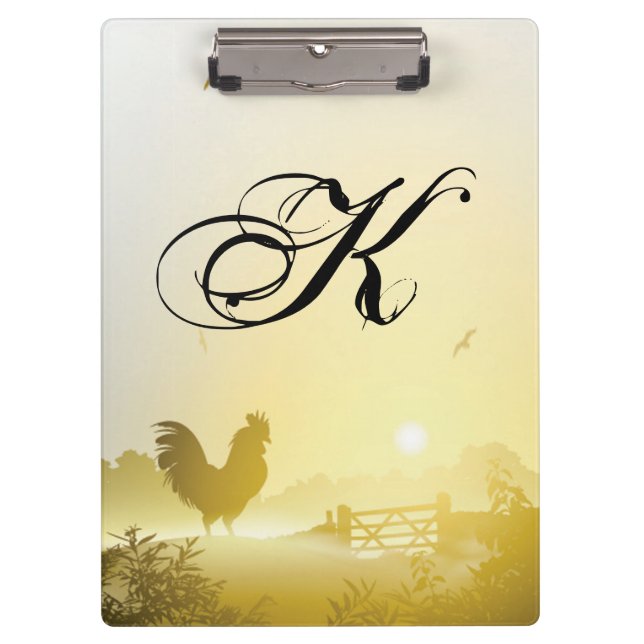 Carpeta De Pinza Placa Clip personalizada Sunny Morning Farm Countr (Anverso)