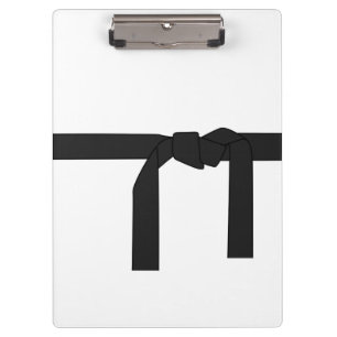 Carpeta De Pinza Placa de clip de cinturón negro de artes marciales