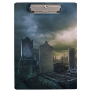 Carpeta De Pinza Placa de clip Gothic Graveyard