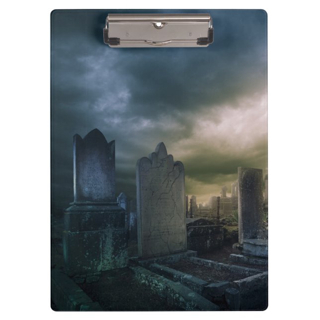Carpeta De Pinza Placa de clip Gothic Graveyard (Anverso)
