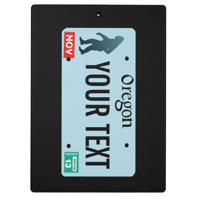 Carpeta De Pinza Placa de licencia Oregon Sasquatch (Reverso)