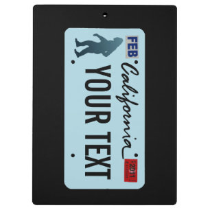 Carpeta De Pinza Placa de licencia Sasquatch de California