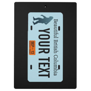 Carpeta De Pinza Placa de licencia Sasquatch de Columbia Británica
