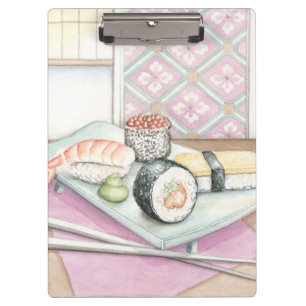 Carpeta De Pinza Placa del sushi clasificado con los palillos