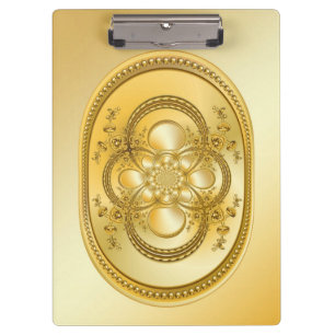 Carpeta De Pinza Placa dorada