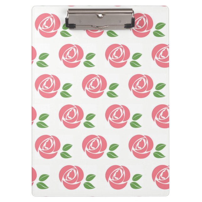 Carpeta De Pinza Placa para clips con Rosas (Anverso)