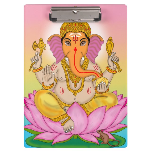 Carpeta De Pinza Placa para clips de Lord Ganesha (Anverso)